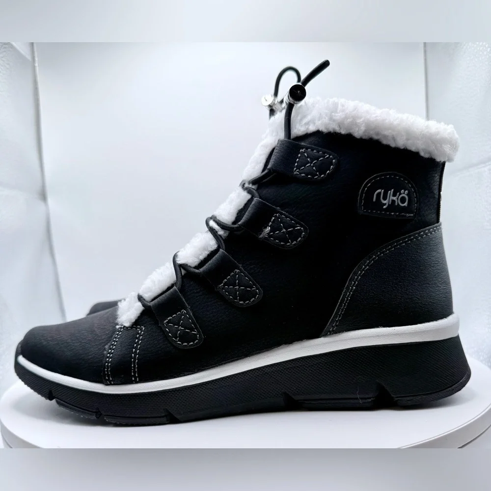 Ryka Surround Fit Faux Fur Lined Winter Ankle‎ Boots – Black | Women’s 7.5